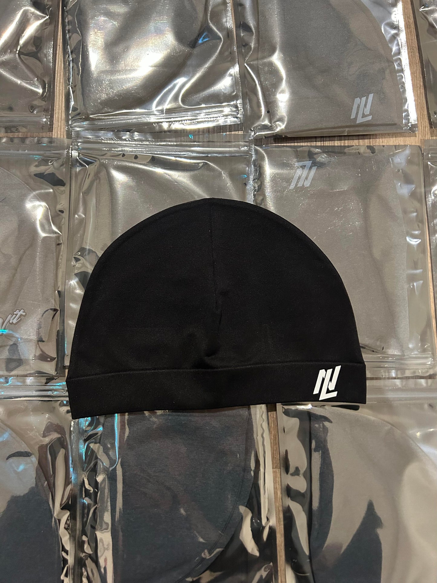 NL Black Skull Cap (White Logo)
