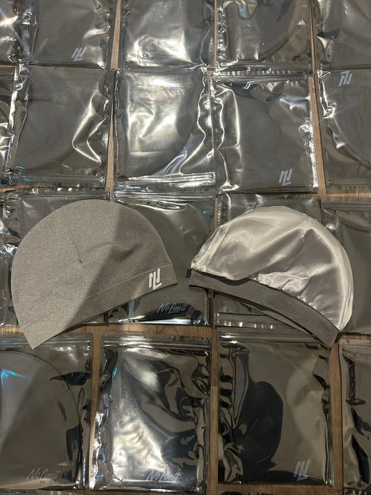 NL Grey Satin Skull Cap