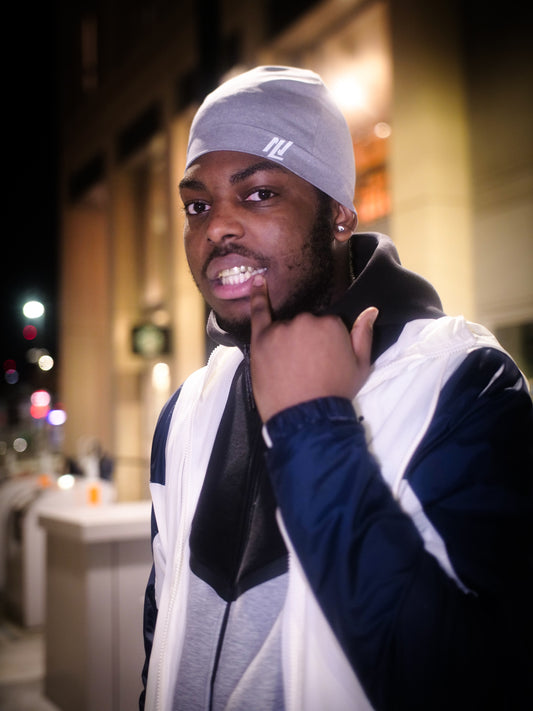 NL Grey Satin Skull Cap